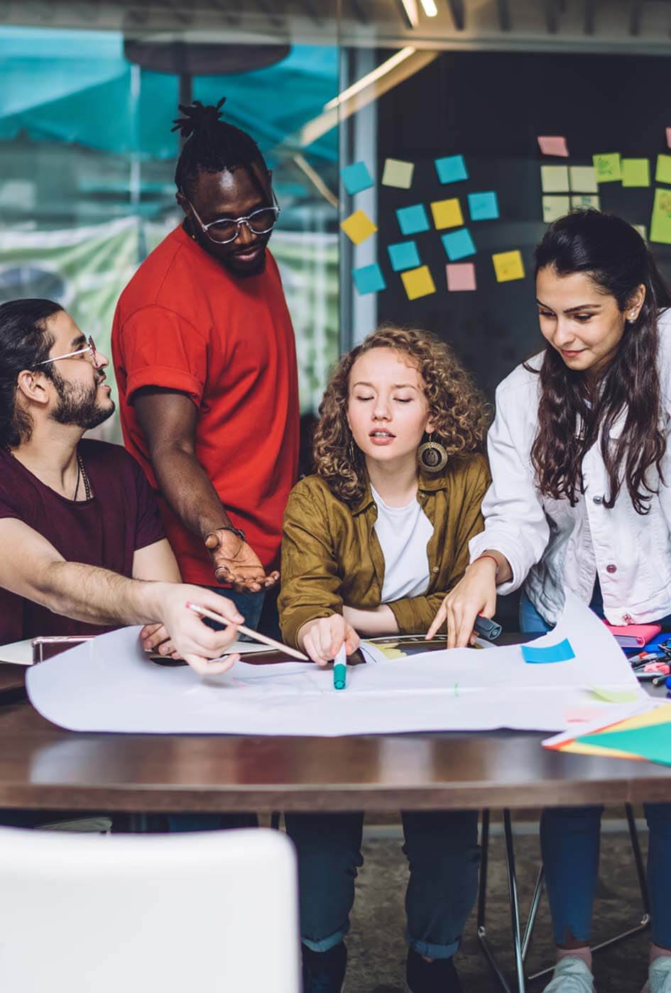 Students working together